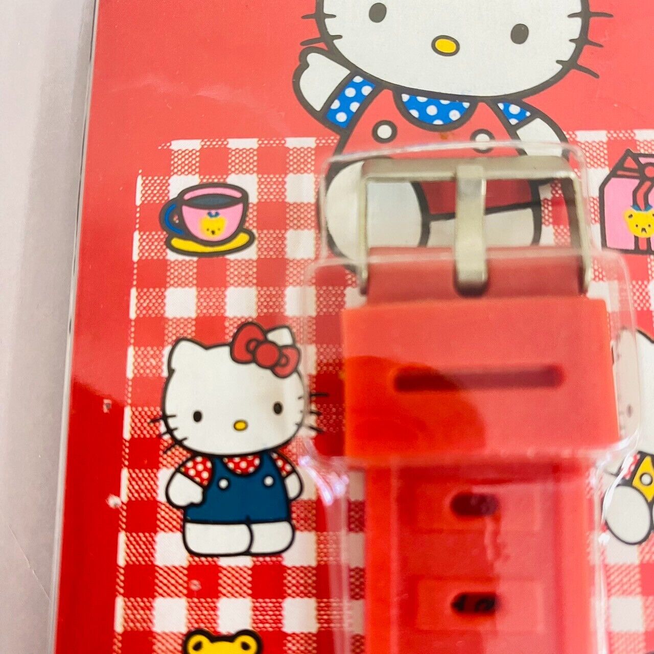 Sanrio Hello Kitty Watch Red Cat Ribbon Wristwatch Kids Vintage Kawaii Character