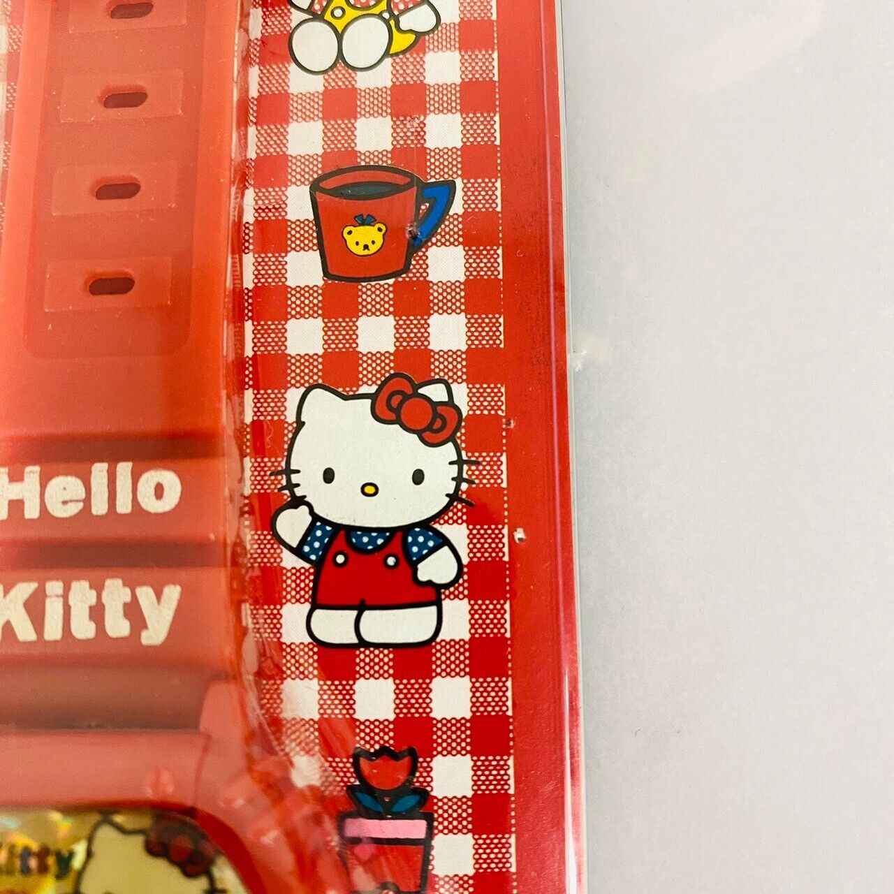 Sanrio Hello Kitty Watch Red Cat Ribbon Wristwatch Kids Vintage Kawaii Character