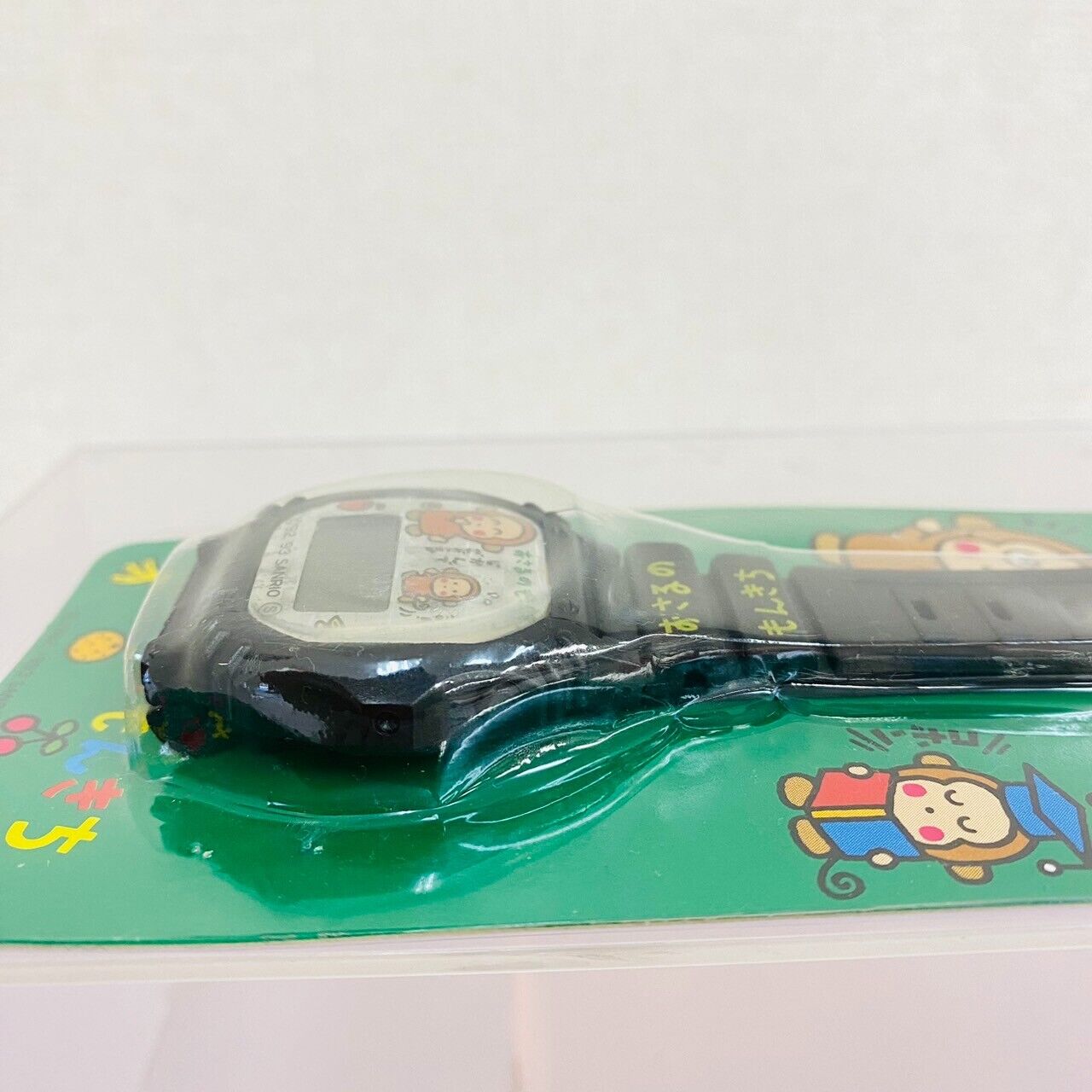 Sanrio Osaruno Monkichi Watch Wristwatch Monkey Black Green Kids Banana Apple