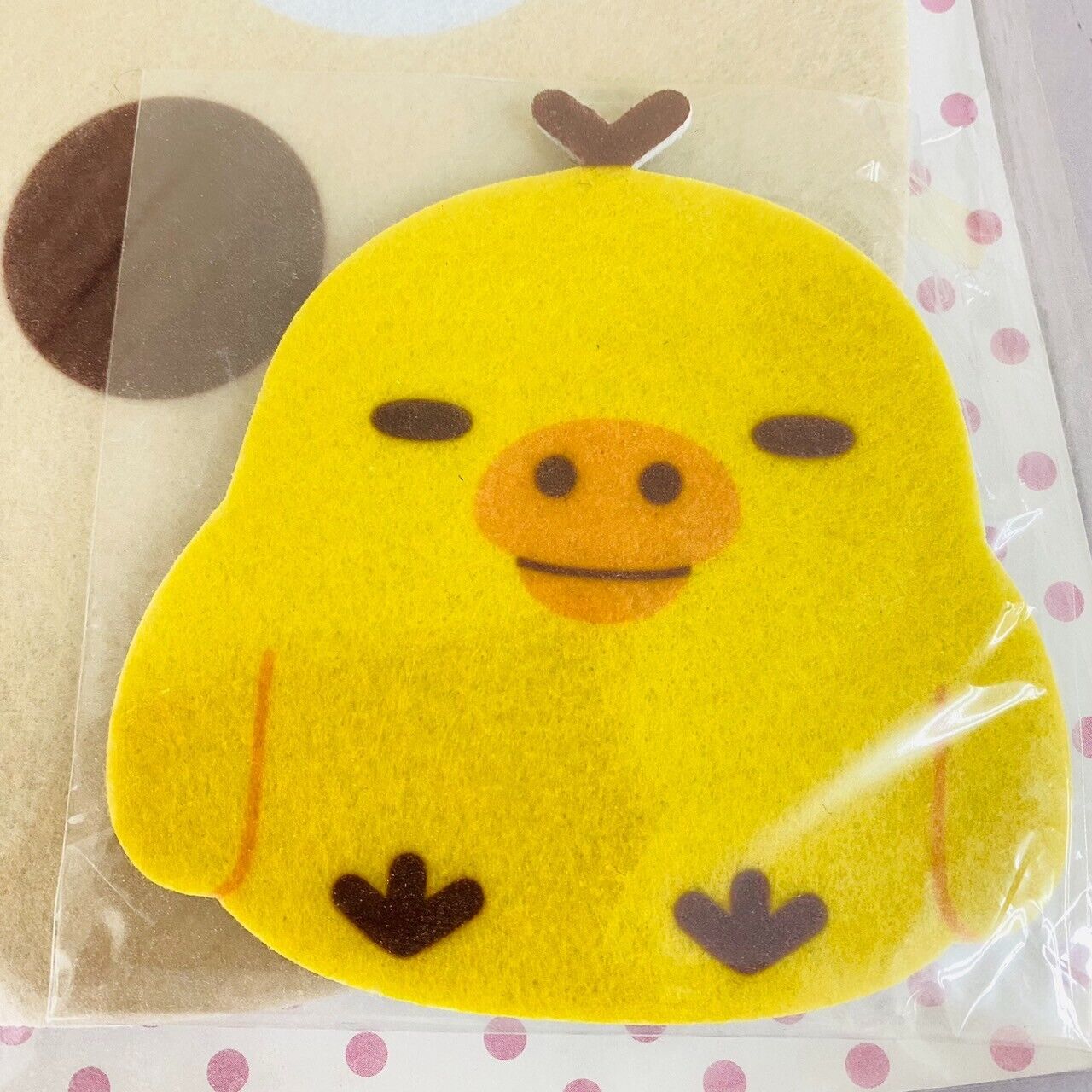 San-x Rilakkuma Korilakkuma Kiiroitori Felt Mat Coaster Set White Bear Yellow