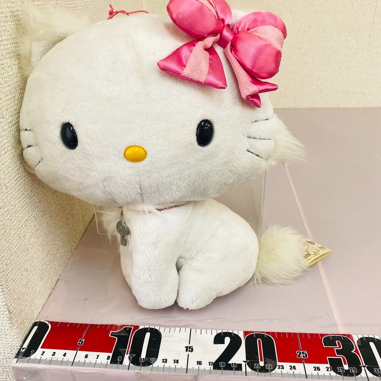 Sanrio Charmmy Charmy Kitty Plush Soft Stuffed Toy White Cat Super DX With Charm