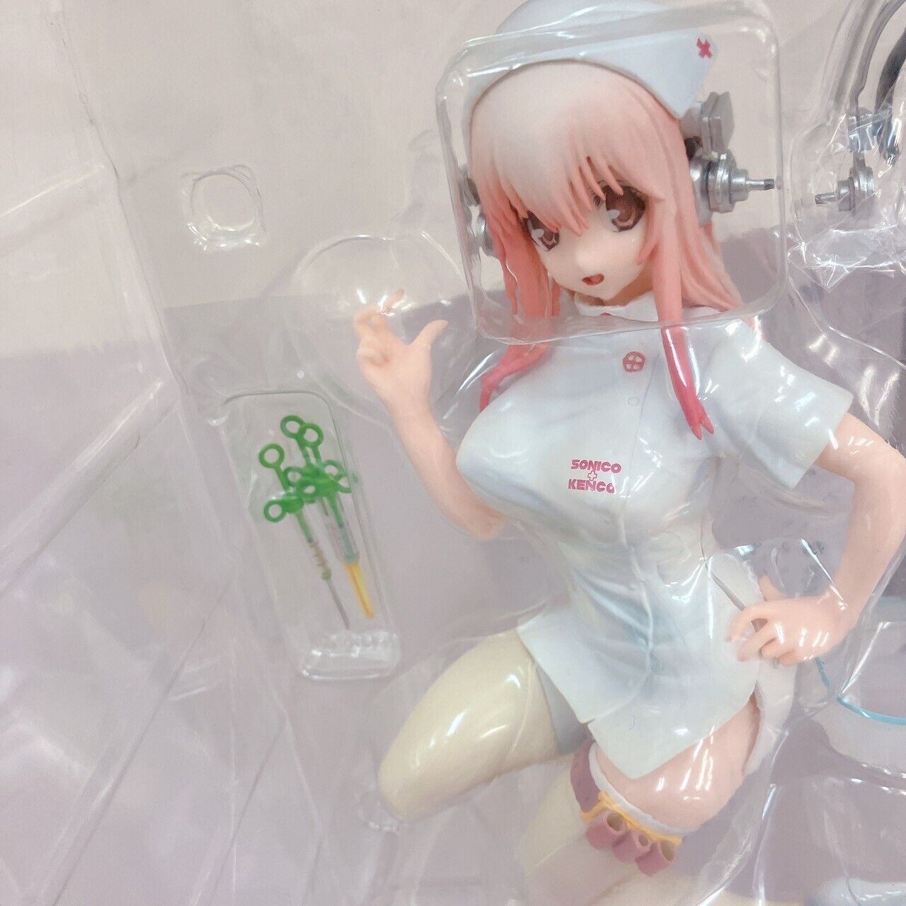 Nitro Super Sonico Special Figure Nurse Ver. White Headphone Syringe Girl Anime