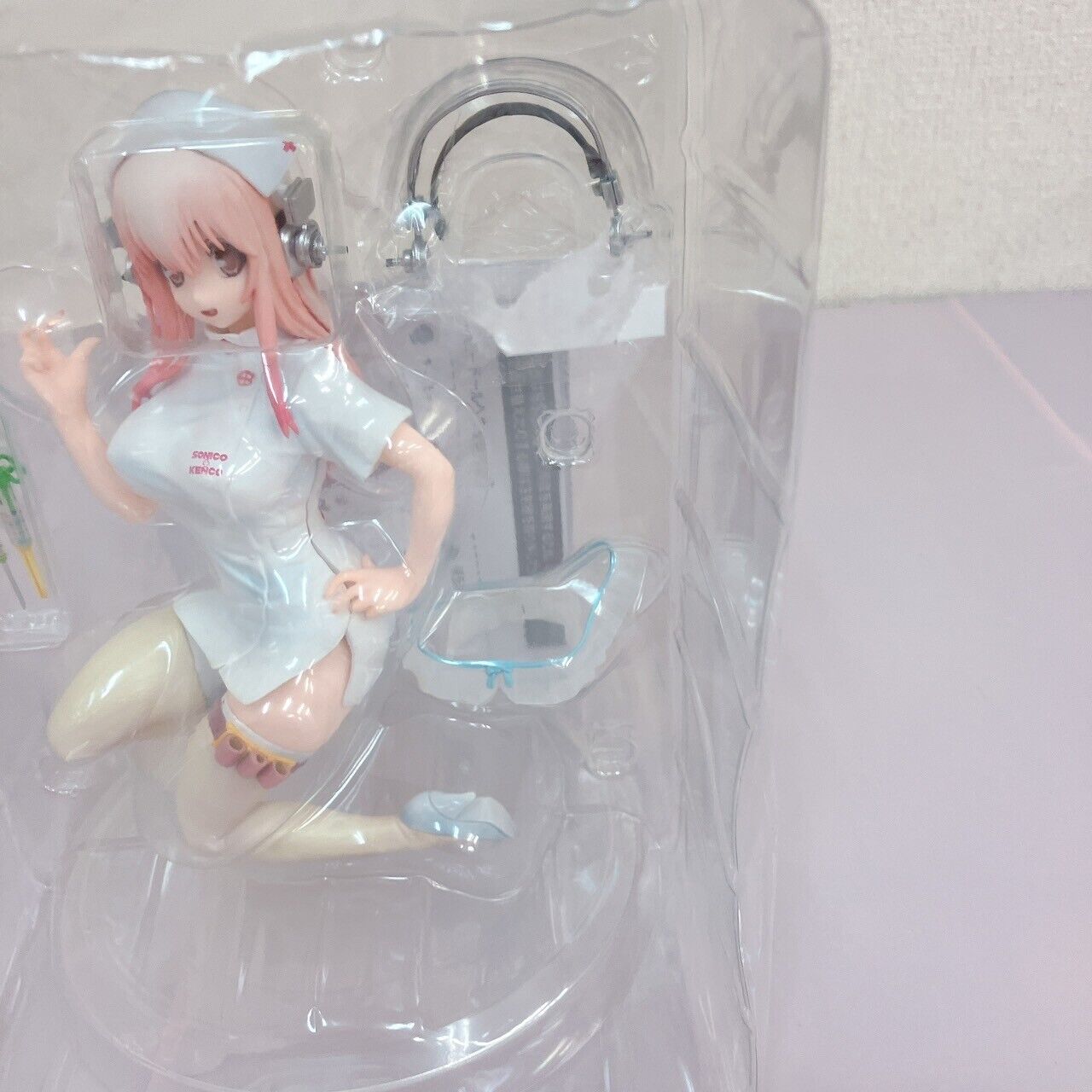 Nitro Super Sonico Special Figure Nurse Ver. White Headphone Syringe Girl Anime