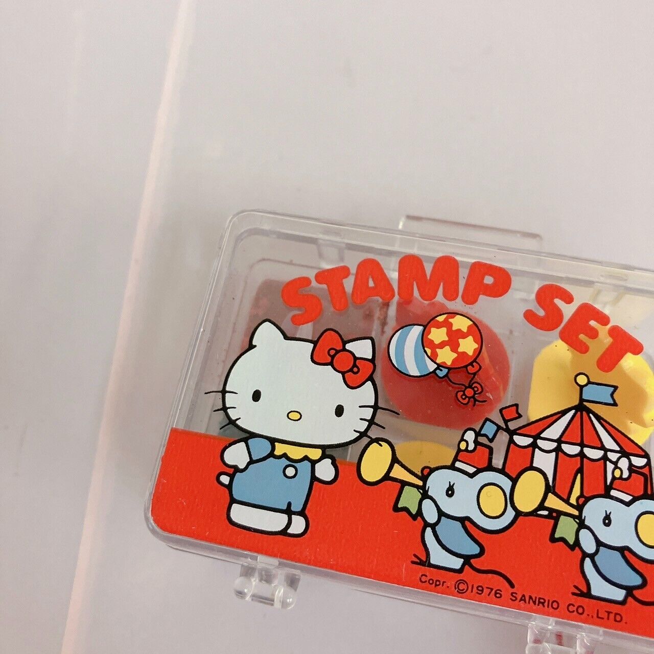 Sanrio Hello Kitty Stamp Set White Cat Ribbon Circus Retro Toy Kawaii Character