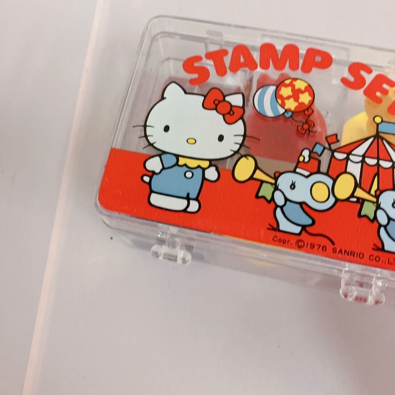 Sanrio Hello Kitty Stamp Set White Cat Ribbon Circus Retro Toy Kawaii Character