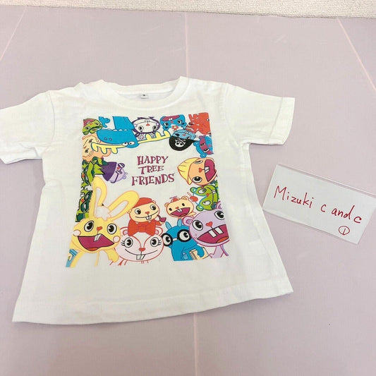 Happy Tree Friends Kids T-shirt 100cm Giggles Cuddles White Tops Clothing Kawaii