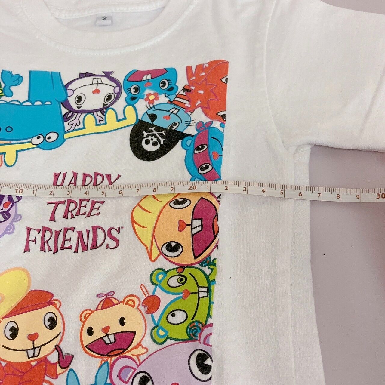 Happy Tree Friends Kids T-shirt 100cm Giggles Cuddles White Tops Clothing Kawaii