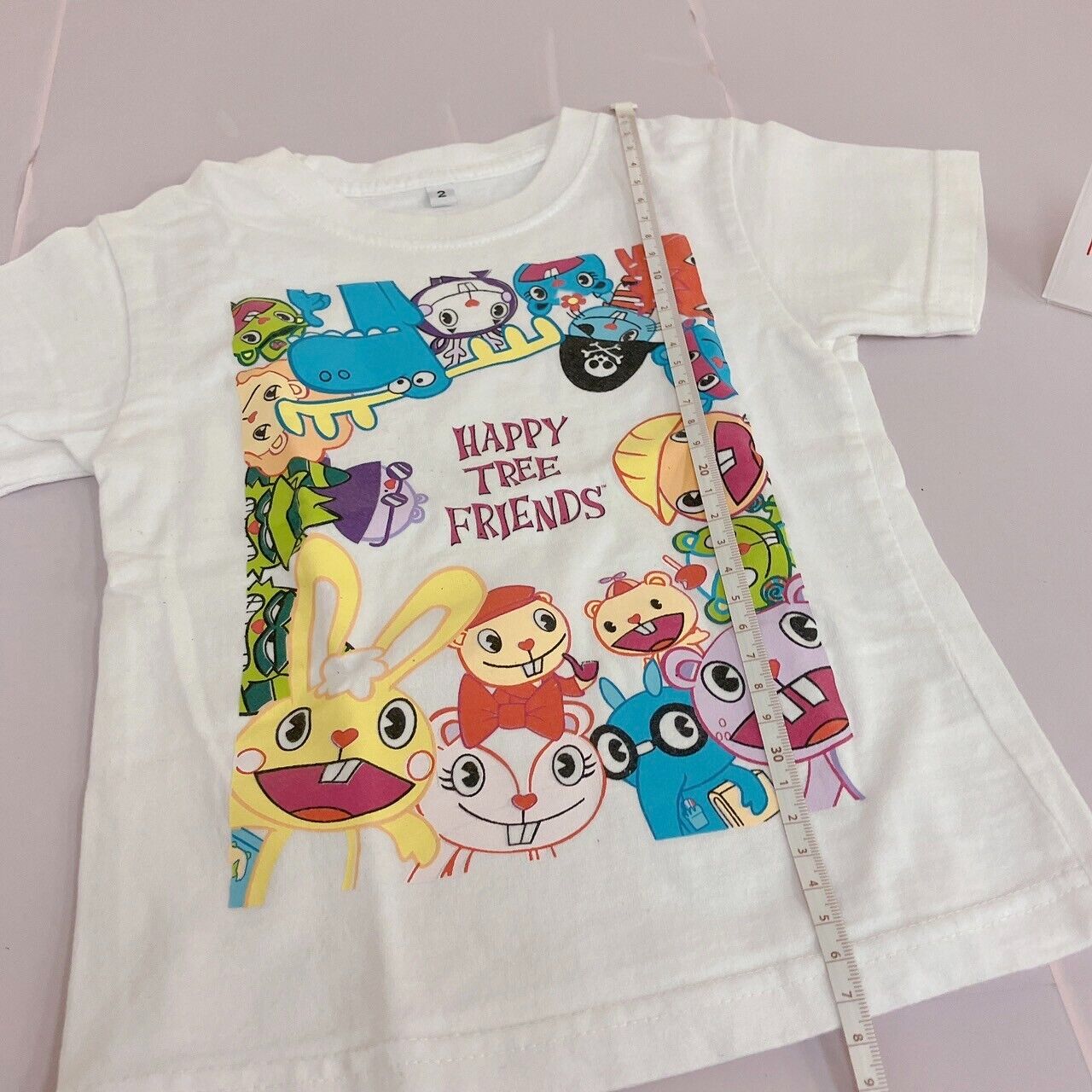 Happy Tree Friends Kids T-shirt 100cm Giggles Cuddles White Tops Clothing Kawaii