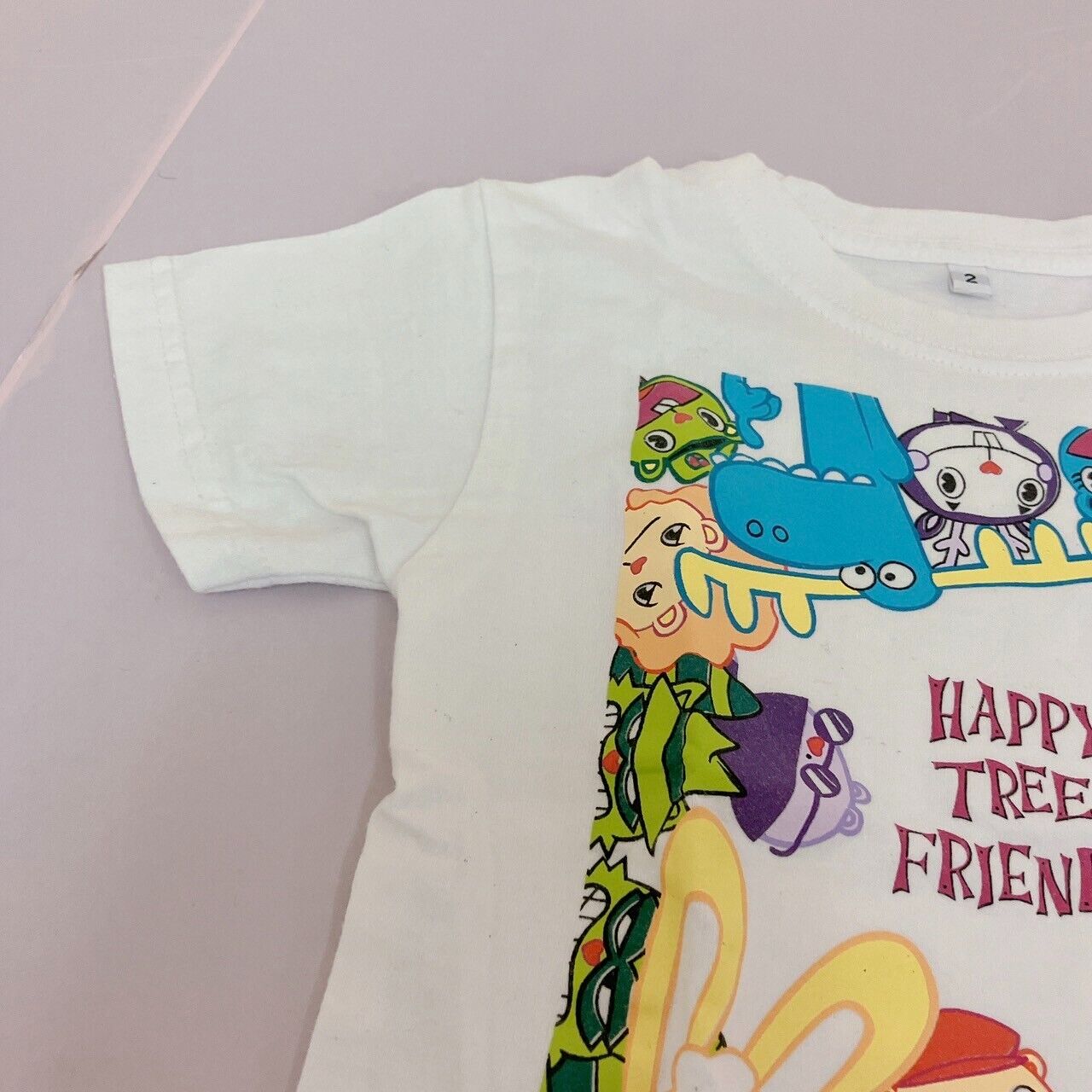 Happy Tree Friends Kids T-shirt 100cm Giggles Cuddles White Tops Clothing Kawaii