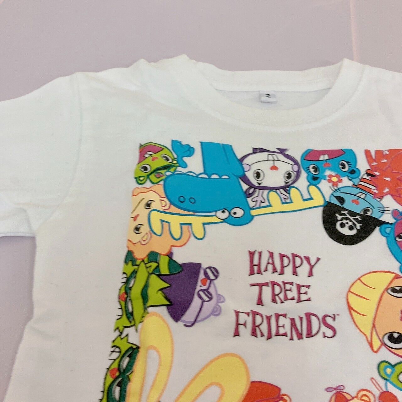 Happy Tree Friends Kids T-shirt 100cm Giggles Cuddles White Tops Clothing Kawaii