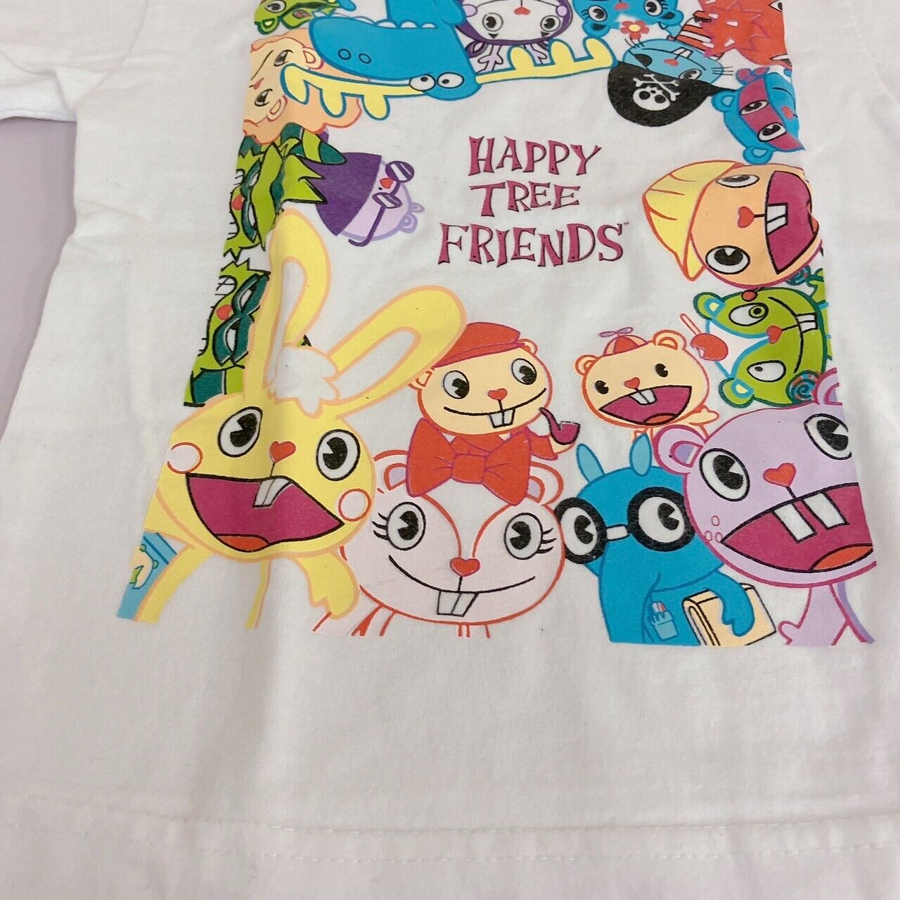 Happy Tree Friends Kids T-shirt 100cm Giggles Cuddles White Tops Clothing Kawaii