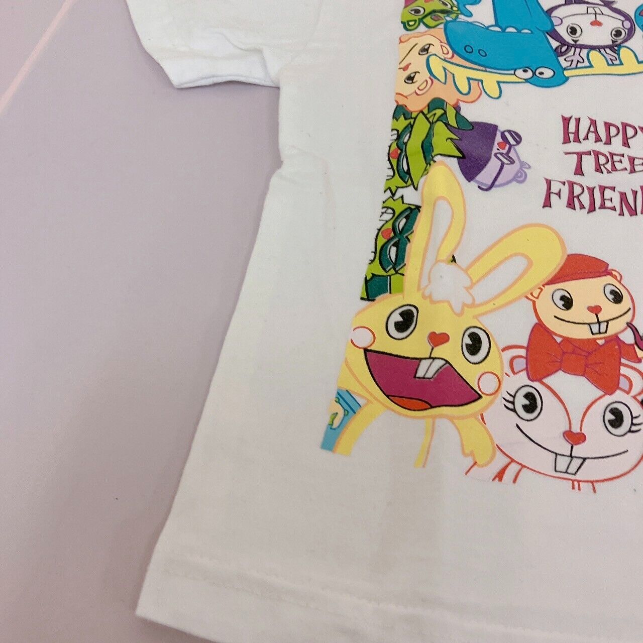 Happy Tree Friends Kids T-shirt 100cm Giggles Cuddles White Tops Clothing Kawaii