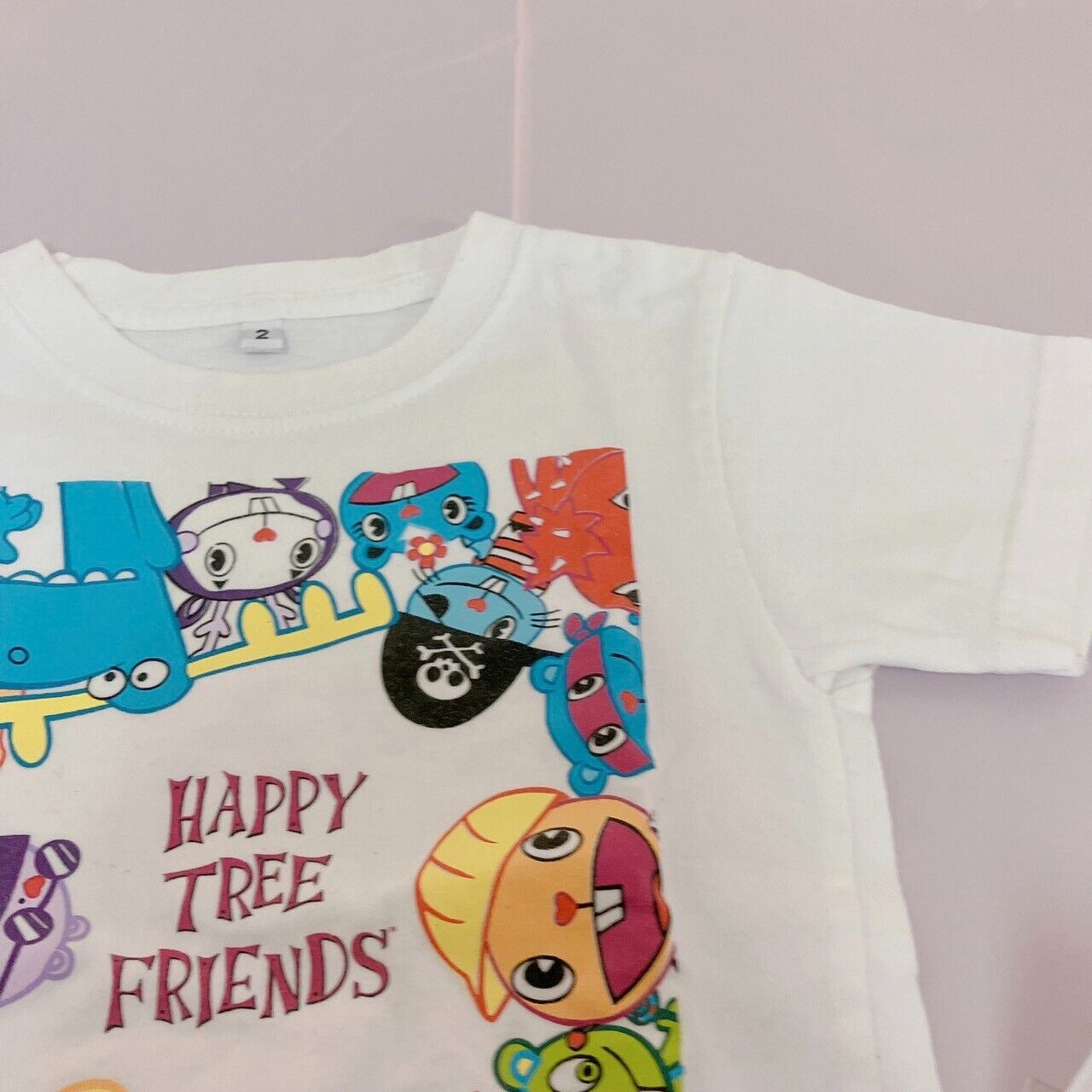 Happy Tree Friends Kids T-shirt 100cm Giggles Cuddles White Tops Clothing Kawaii