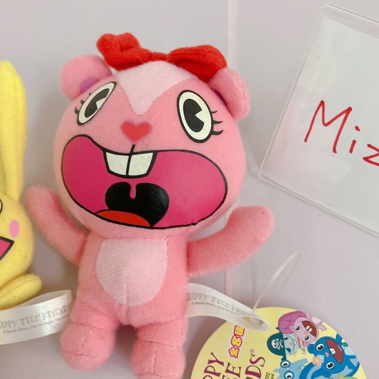 Happy Tree Friends Giggles Cuddles Plush Mascot Set 2 Yellow Pink Rabbit Kawaii