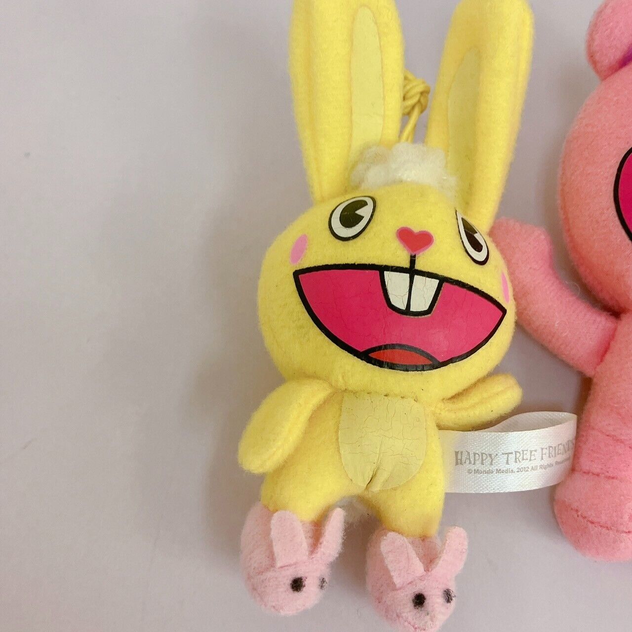 Happy Tree Friends Giggles Cuddles Plush Mascot Set 2 Yellow Pink Rabbit Kawaii