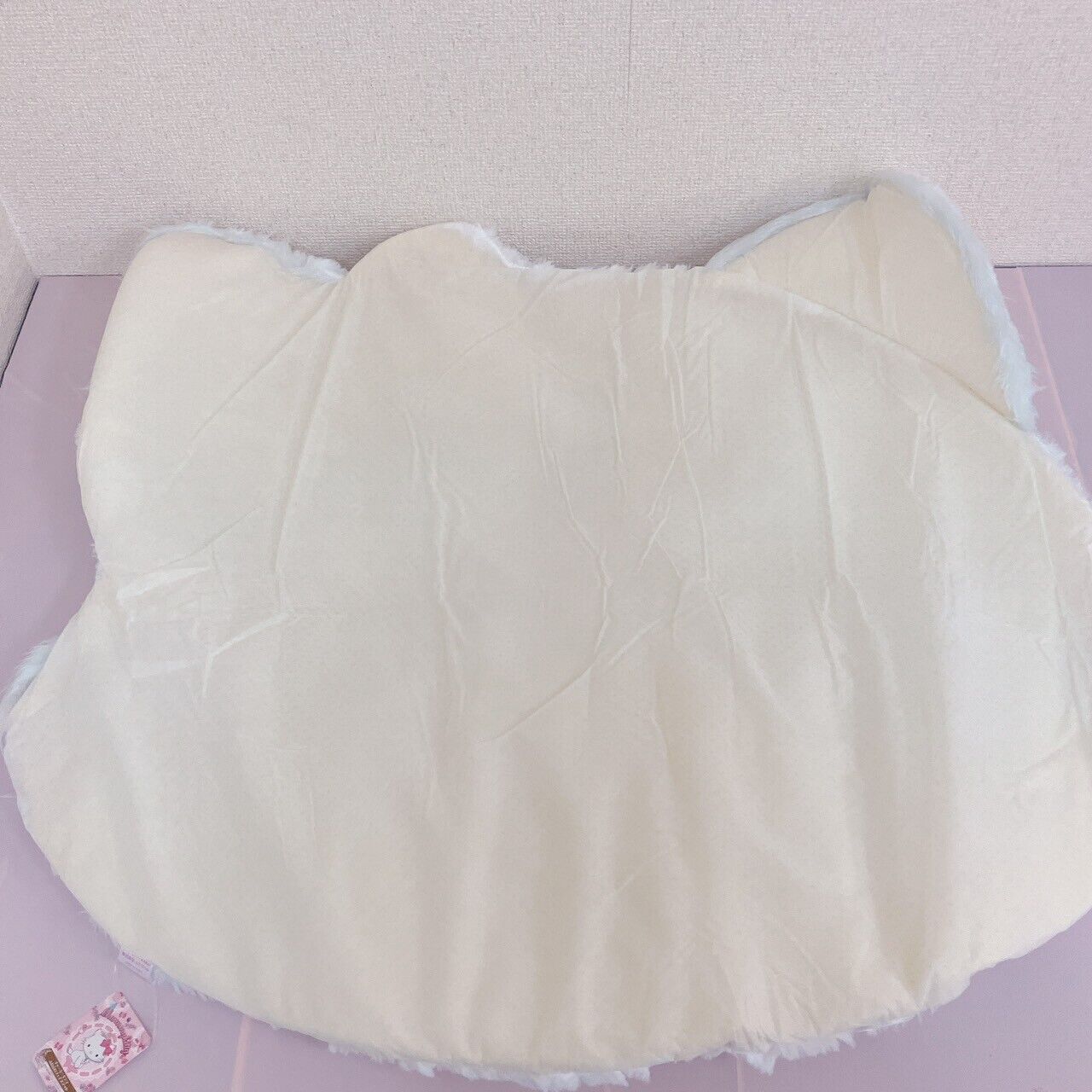 Sanrio Charmmy Charmy Kitty Room Mat Rug White Cat Blue Ribbon Fluffy Face Rare