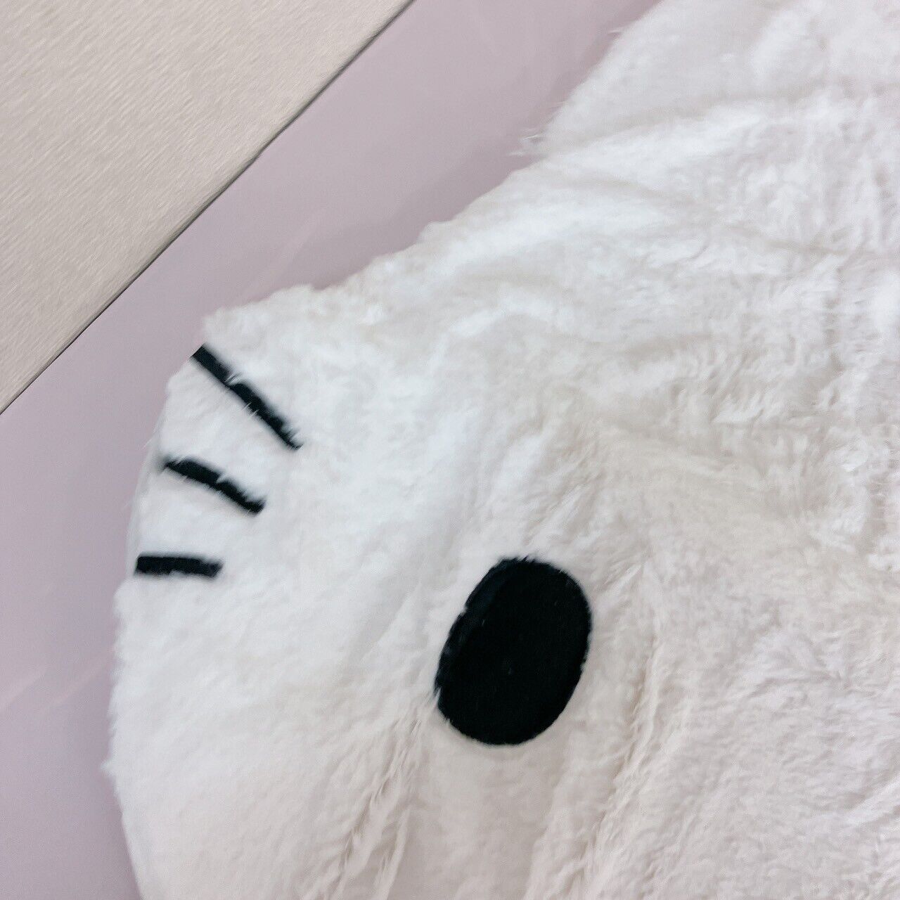 Sanrio Charmmy Charmy Kitty Room Mat Rug White Cat Blue Ribbon Fluffy Face Rare