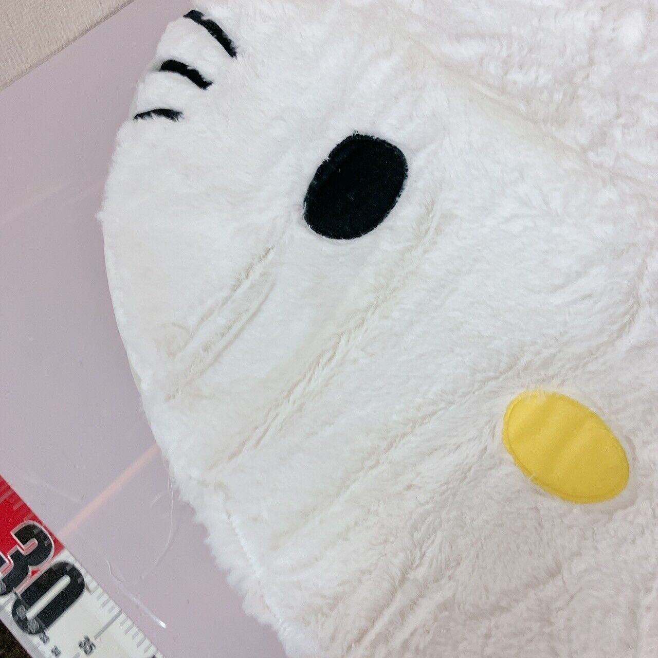 Sanrio Charmmy Charmy Kitty Room Mat Rug White Cat Blue Ribbon Fluffy Face Rare