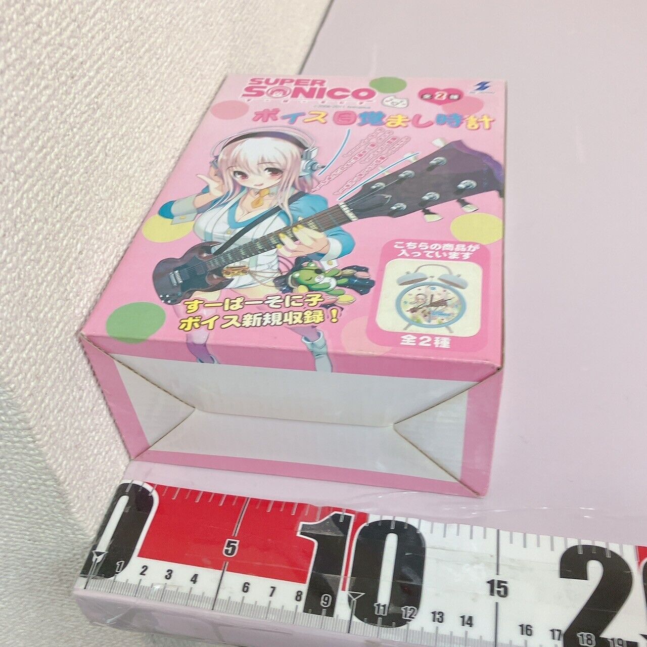 Super Sonico Voice Alarm Clock Blue Heart Guitar Headphone Girl Kawaii Rare