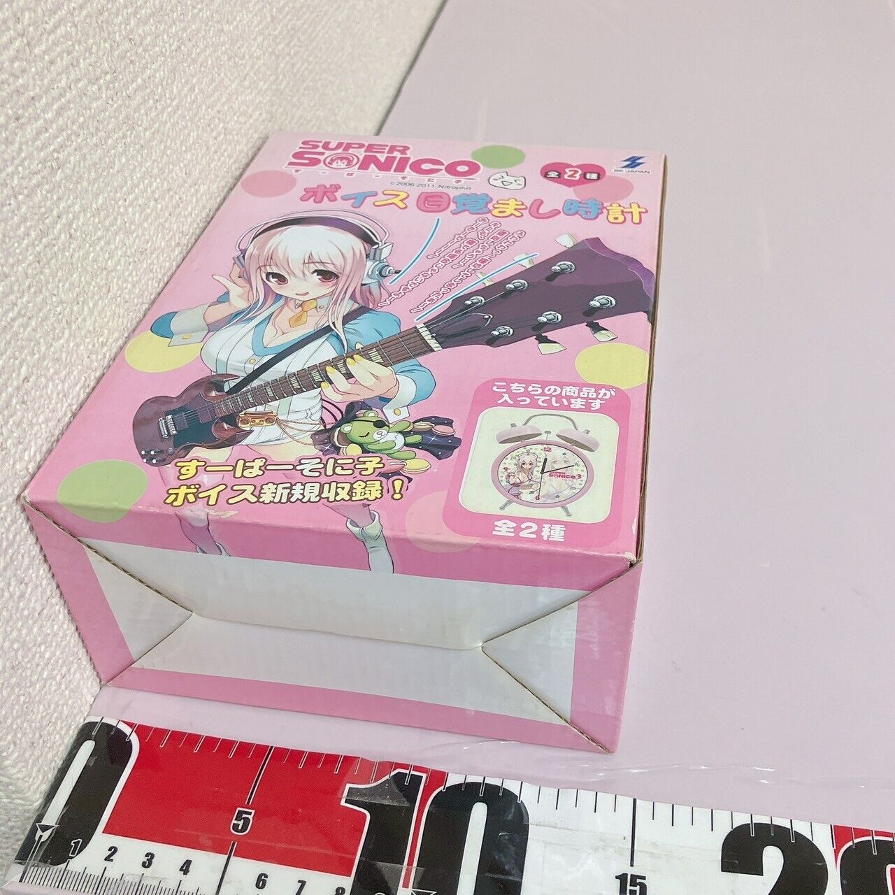 Super Sonico Voice Alarm Clock Pink Heart Guitar Headphone Girl Kawaii Rare