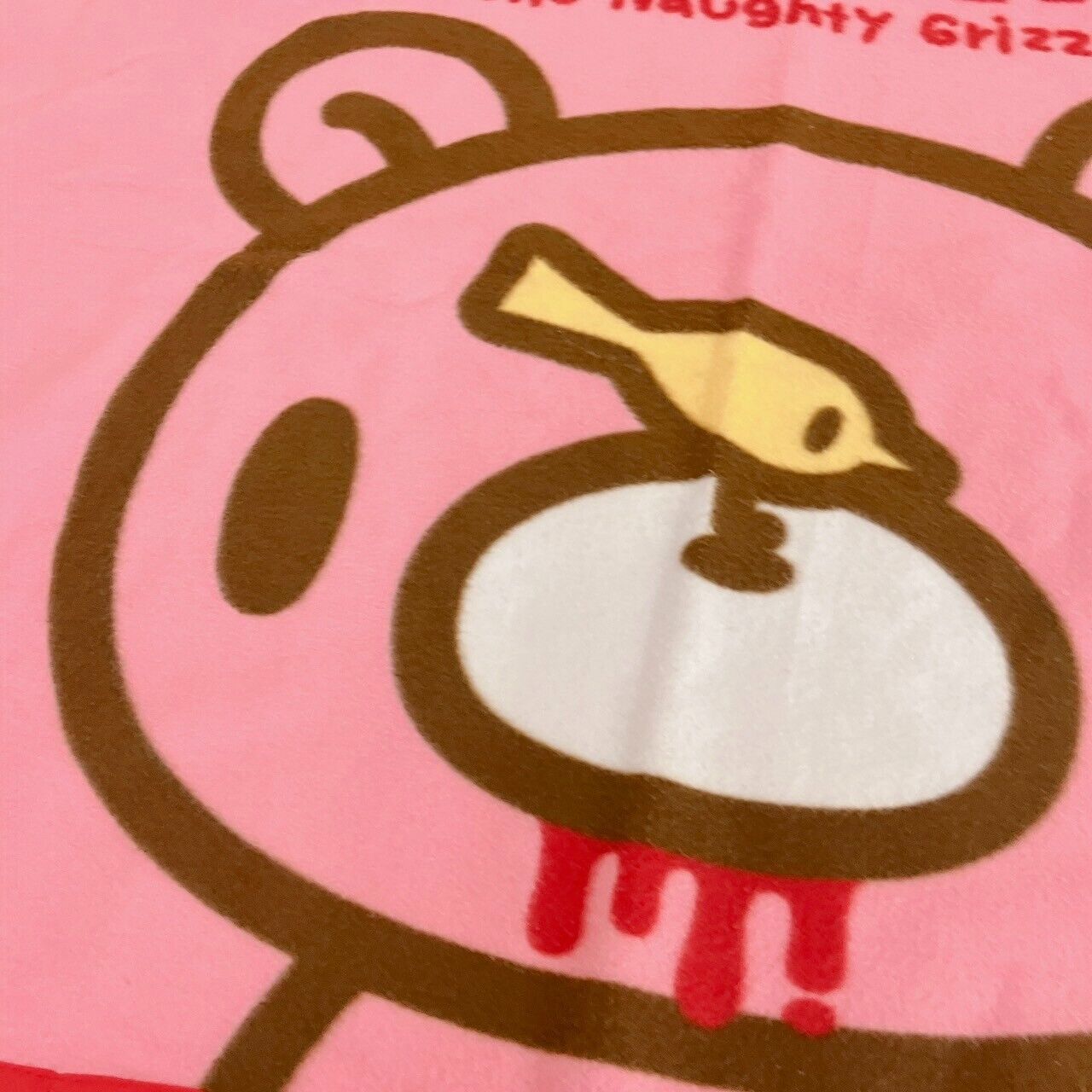 Taito Gloomy Bloody Bear Blanket Pink Yellow Bird Fluffy Chax GP CGP Kawaii Rare