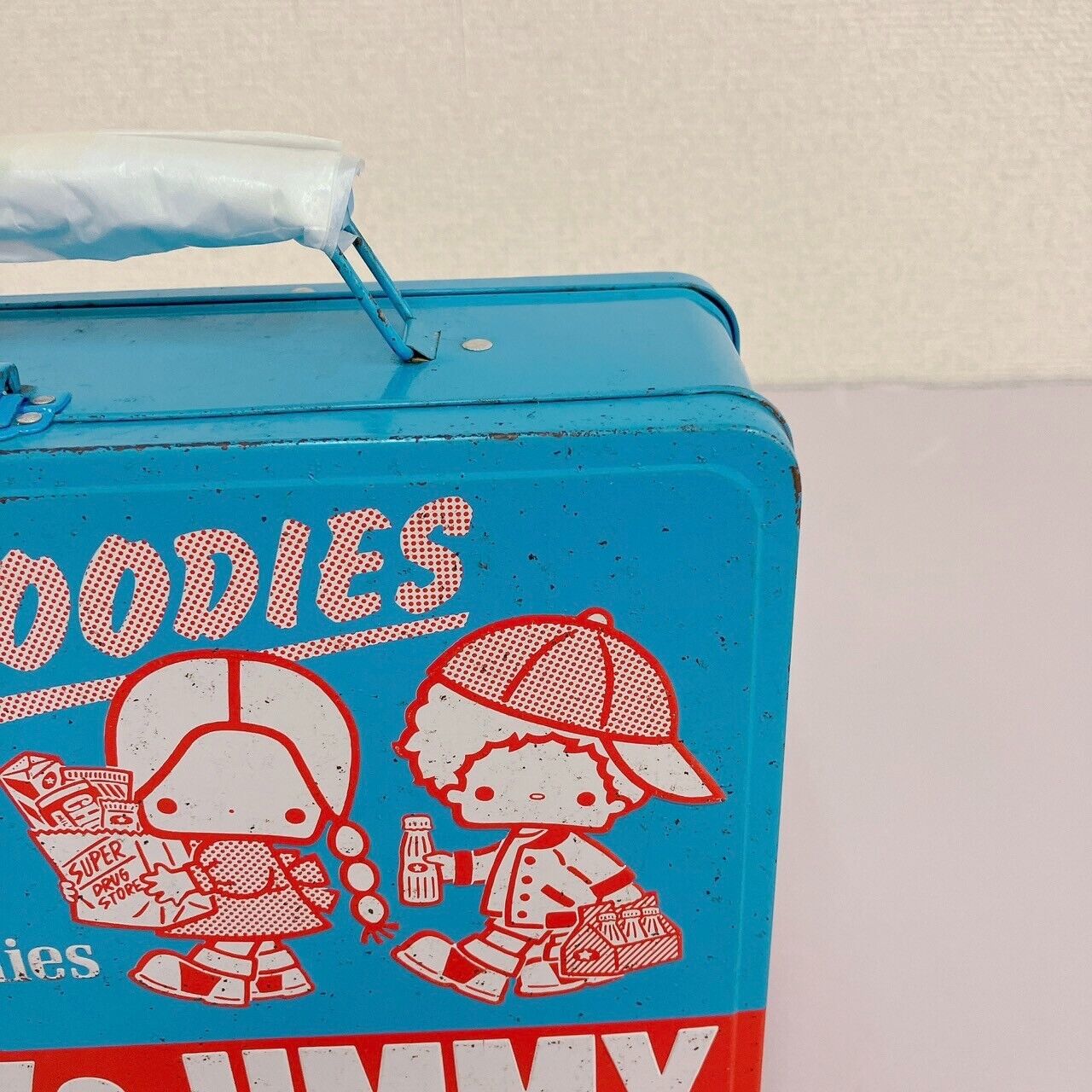 Sanrio Patty & Jimmy Lunch Box Can Trunk Blue Red Boy Girl Kawaii Character Rare