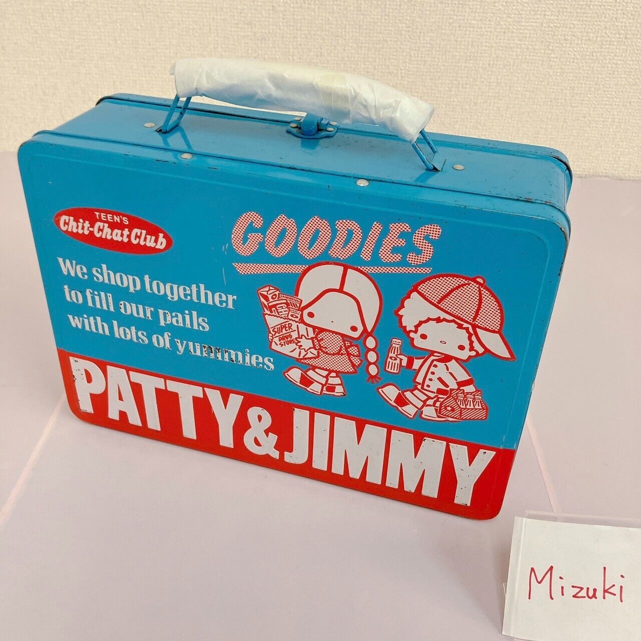 Sanrio Patty & Jimmy Lunch Box Can Trunk Blue Red Boy Girl Kawaii Character Rare