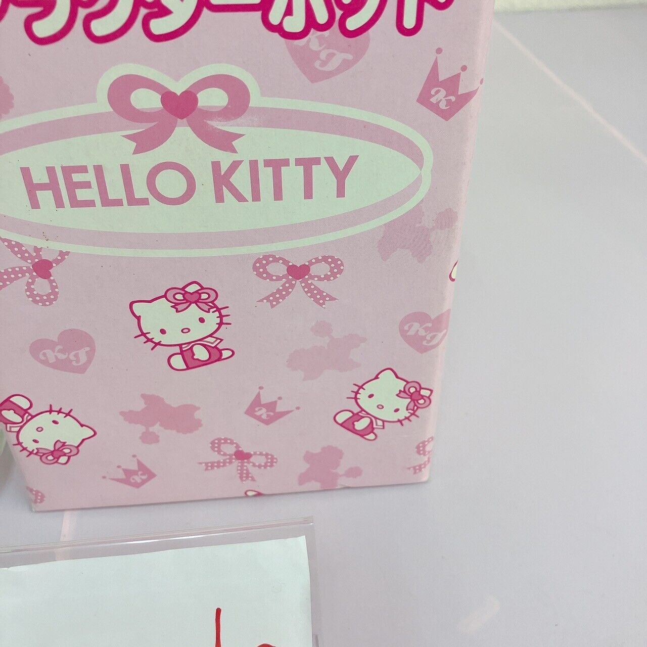 Sanrio Hello Kitty Candy Pot Canister Case Box Bottle Cat Pink Soda Glass Rare