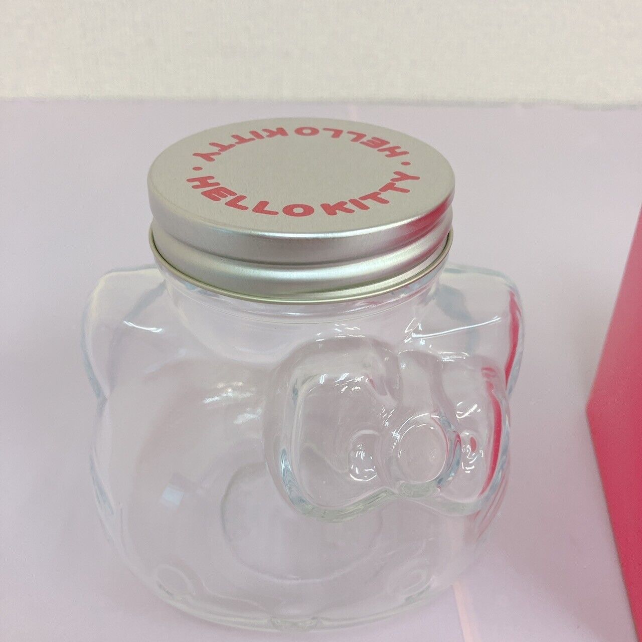 Sanrio Hello Kitty Candy Pot Canister Case Box Bottle Cat Face Aoyama Of Clothes