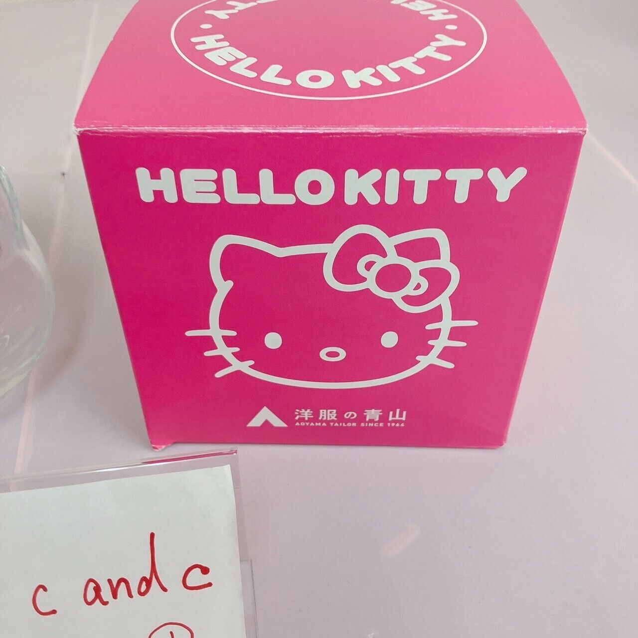 Sanrio Hello Kitty Candy Pot Canister Case Box Bottle Cat Face Aoyama Of Clothes