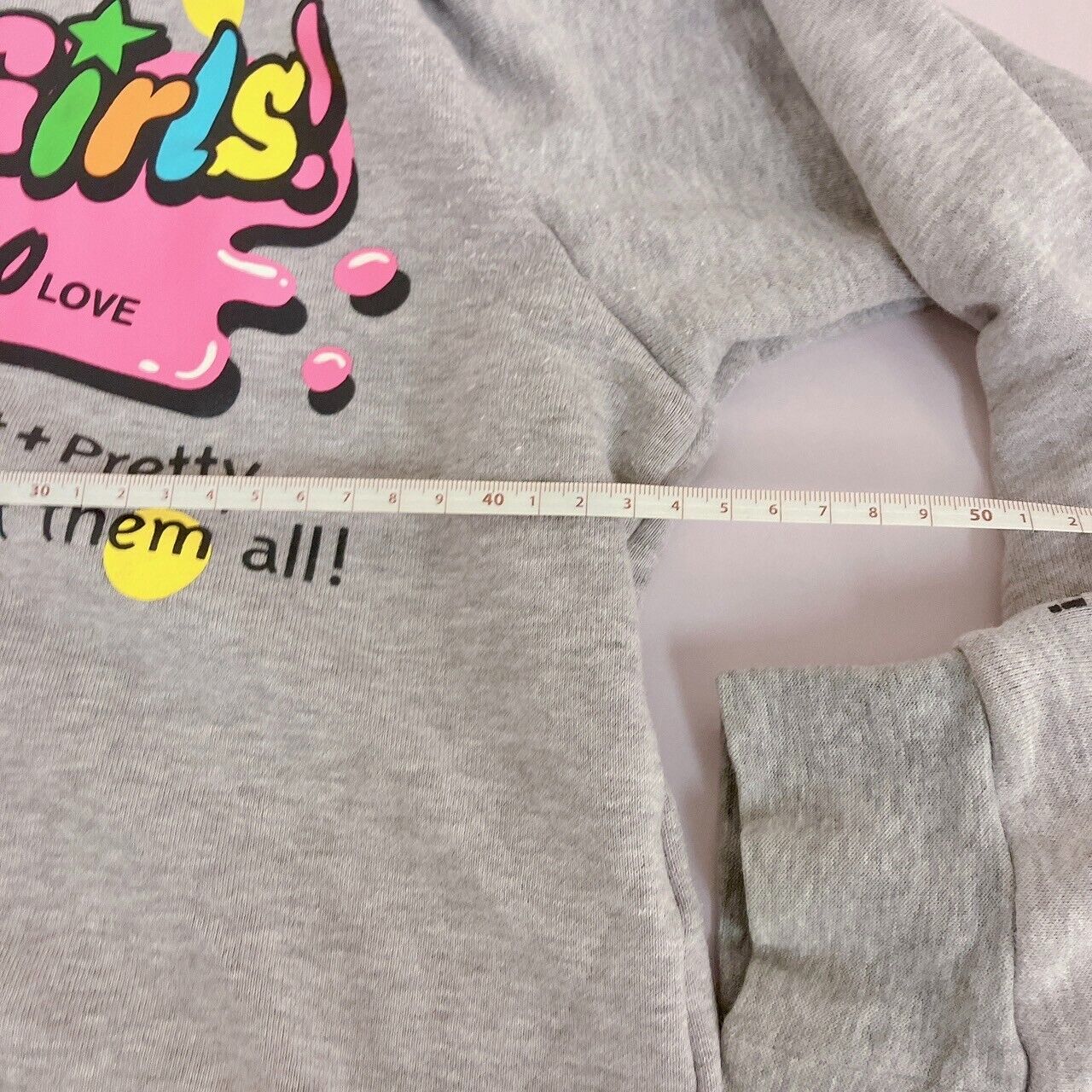 Mezzo Piano Long Sleeve Hoodie 160cm Gray Go Girls Hood Tops Clothing Kawaii