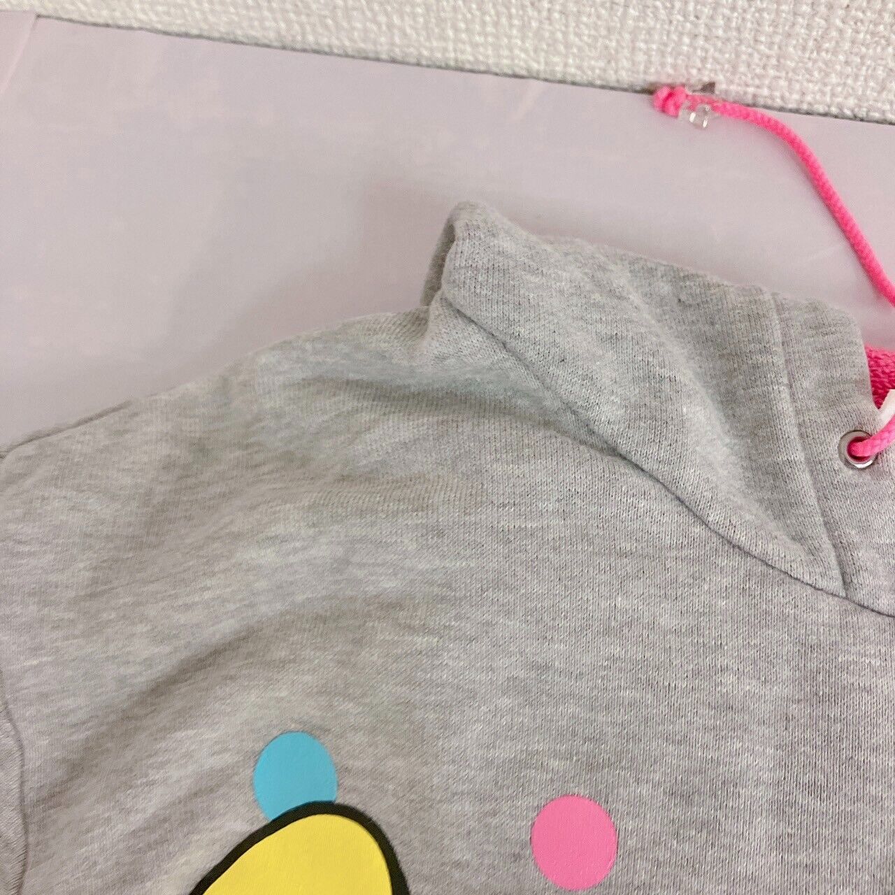 Mezzo Piano Long Sleeve Hoodie 160cm Gray Go Girls Hood Tops Clothing Kawaii