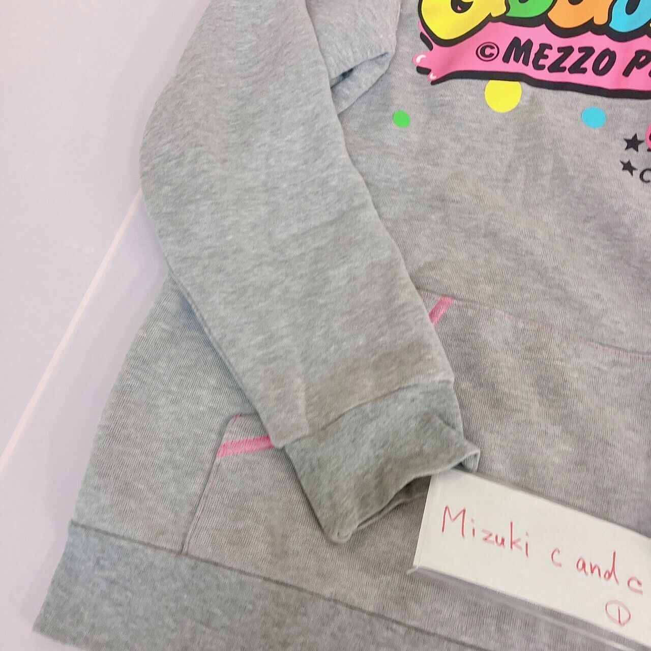 Mezzo Piano Long Sleeve Hoodie 160cm Gray Go Girls Hood Tops Clothing Kawaii