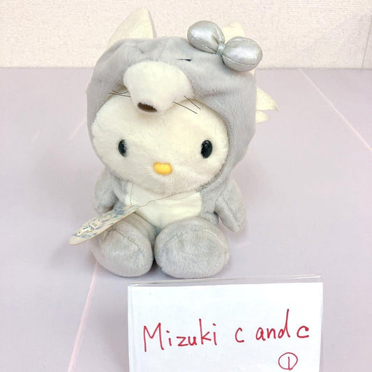 Sanrio Hello Kitty Plush Silver Fox Costume Hokkaido Limited Cat White Ribbon