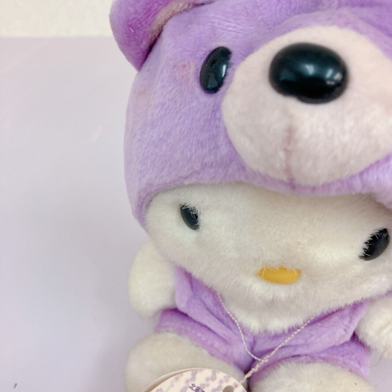 Sanrio Hello Kitty Plush Lavender Bear Costume Hokkaido Limited Cat White Purple