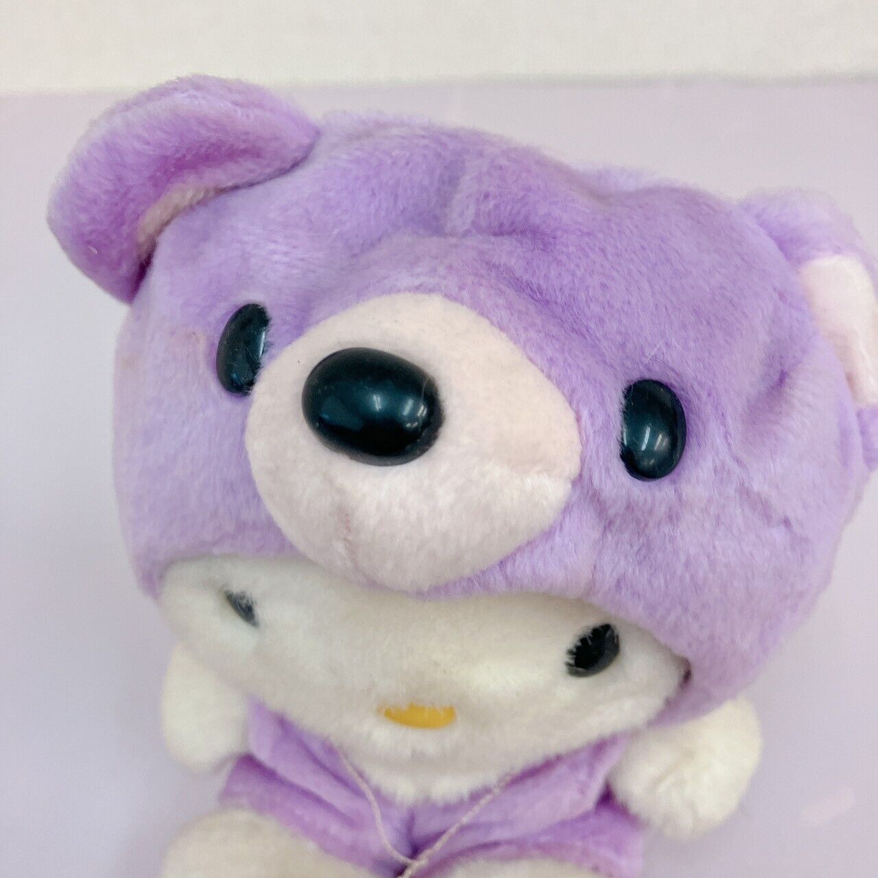 Sanrio Hello Kitty Plush Lavender Bear Costume Hokkaido Limited Cat White Purple