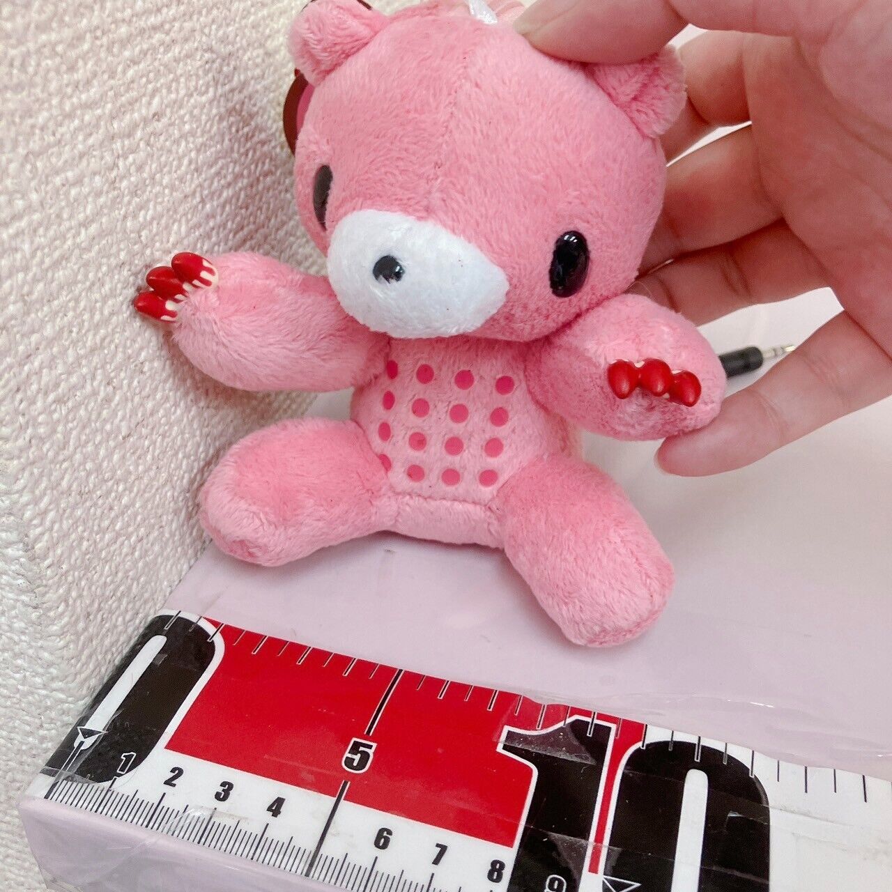 TaiTo Gloomy Bloody Bear Speaker Mascot Plush Pink Chax GP 174 Soft Stuffed Toy