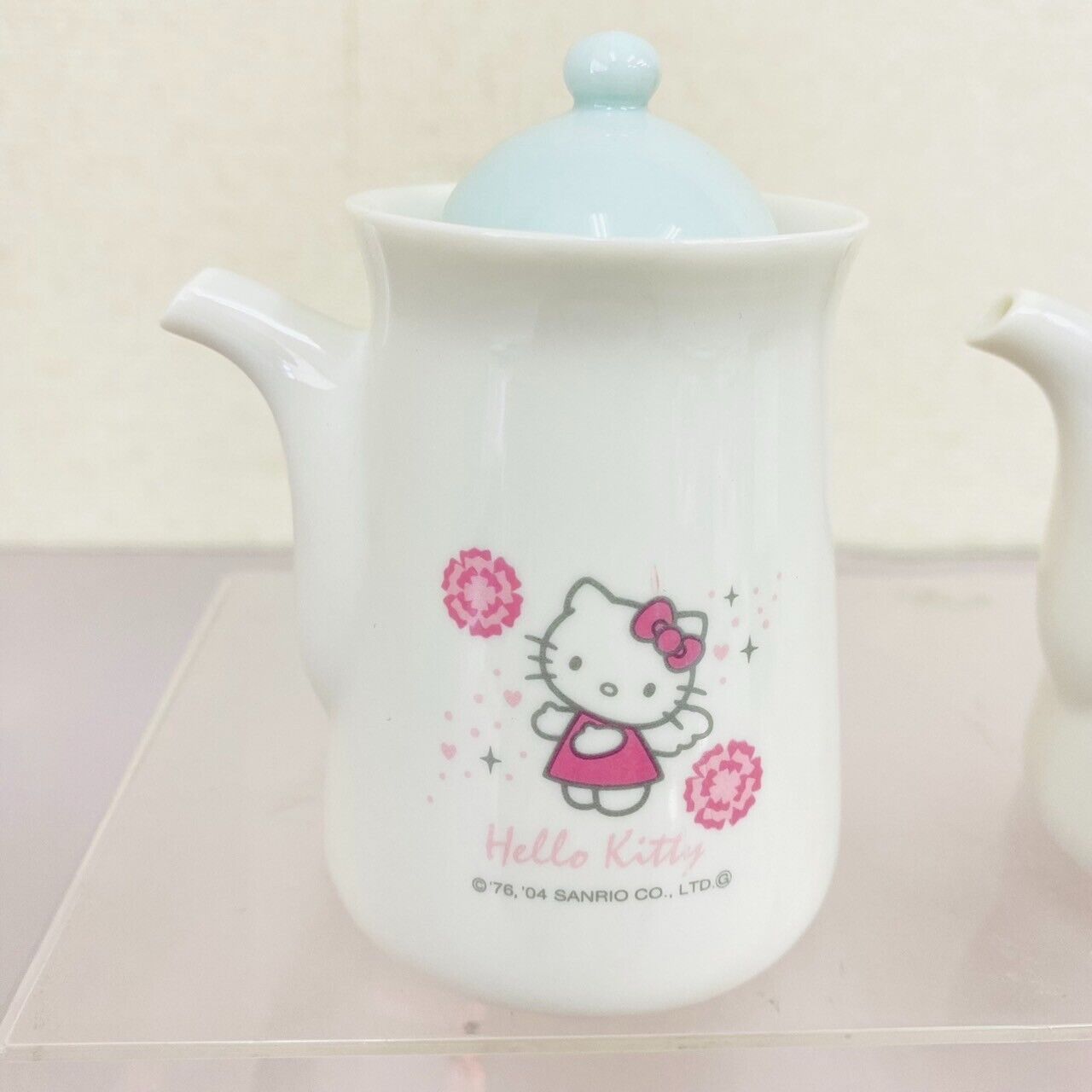 Sanrio Hello Kitty Soy Sauce Jug Bottle Set Kozo Sushi White Angel Flower Cat