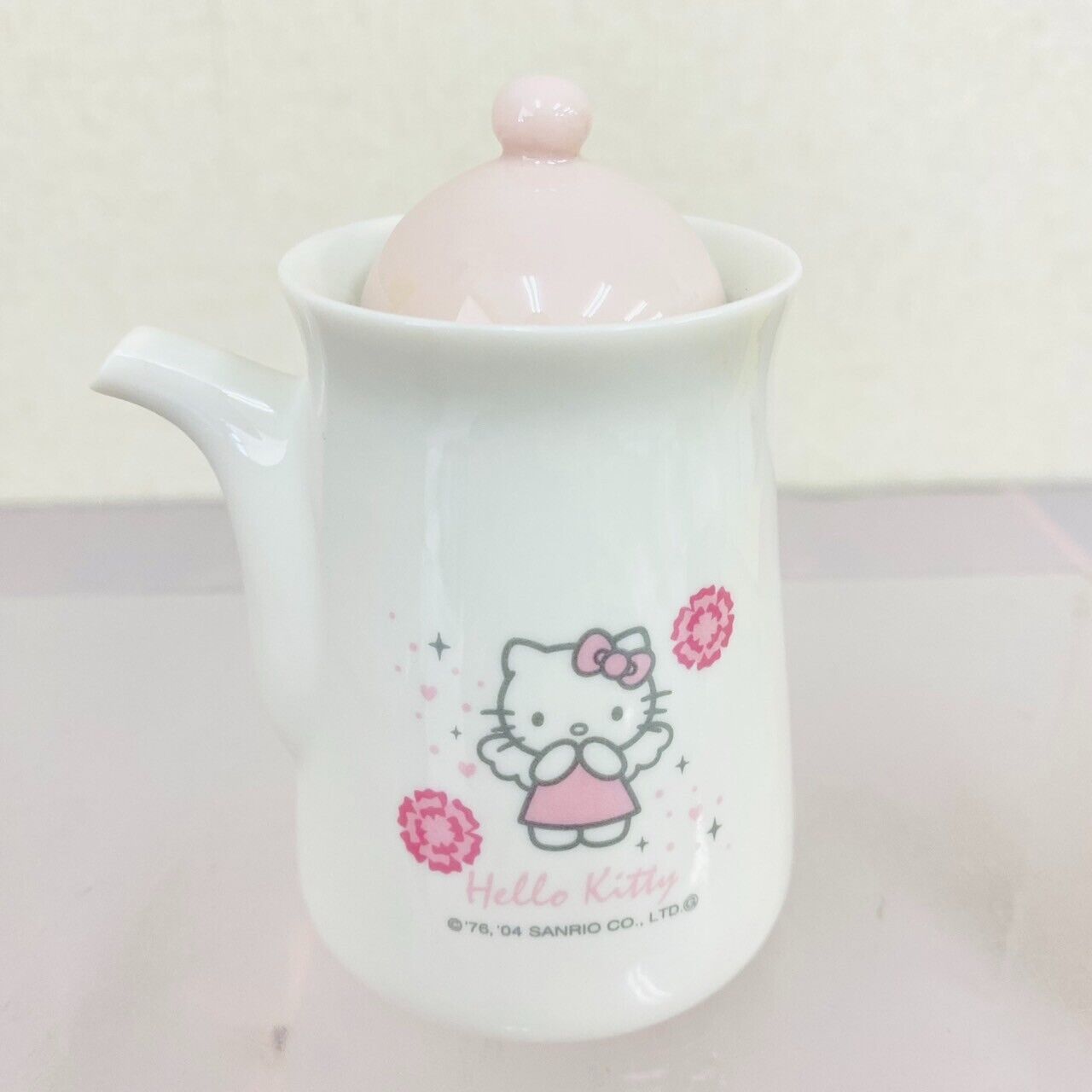 Sanrio Hello Kitty Soy Sauce Jug Bottle Set Kozo Sushi White Angel Flower Cat