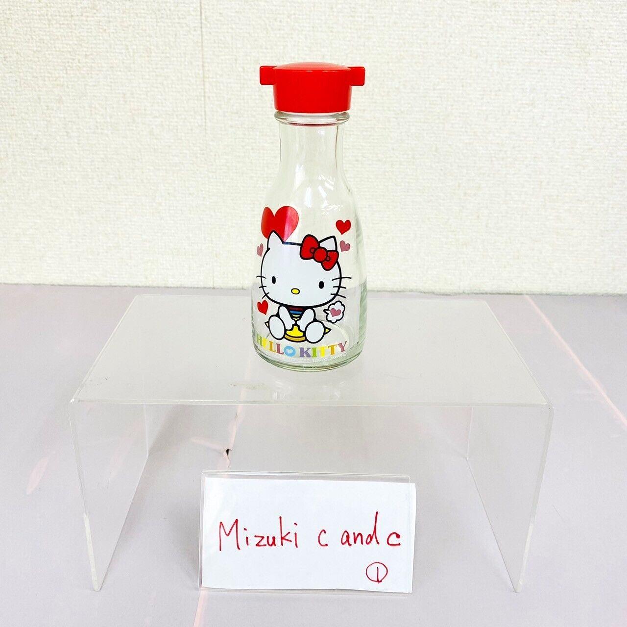 Sanrio Hello Kitty Soy Sauce Bottle Holder Red Cat Glass Kawaii Character Rare