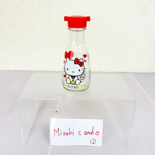 Sanrio Hello Kitty Soy Sauce Bottle Holder Red Cat Glass Kawaii Character Rare