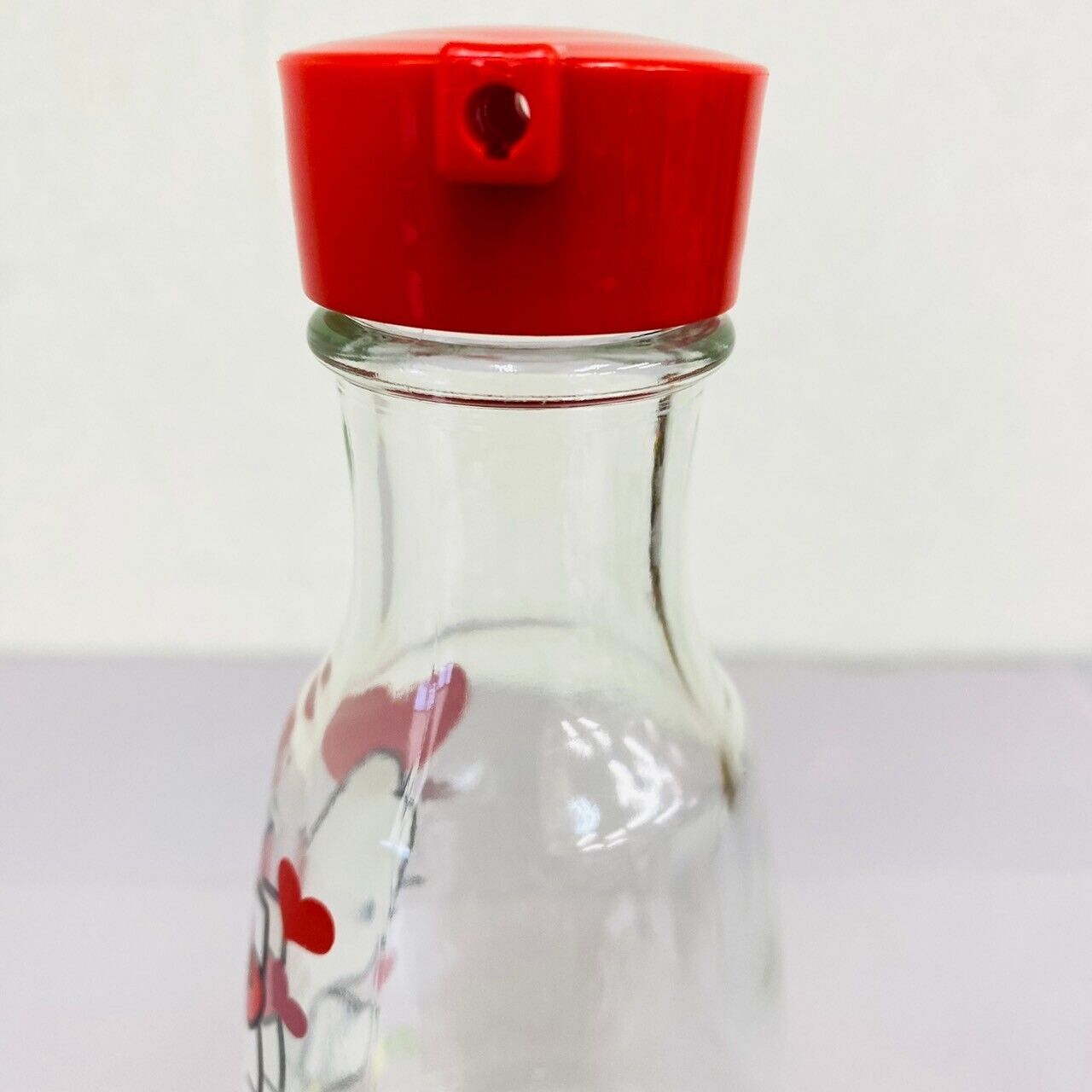 Sanrio Hello Kitty Soy Sauce Bottle Holder Red Cat Glass Kawaii Character Rare