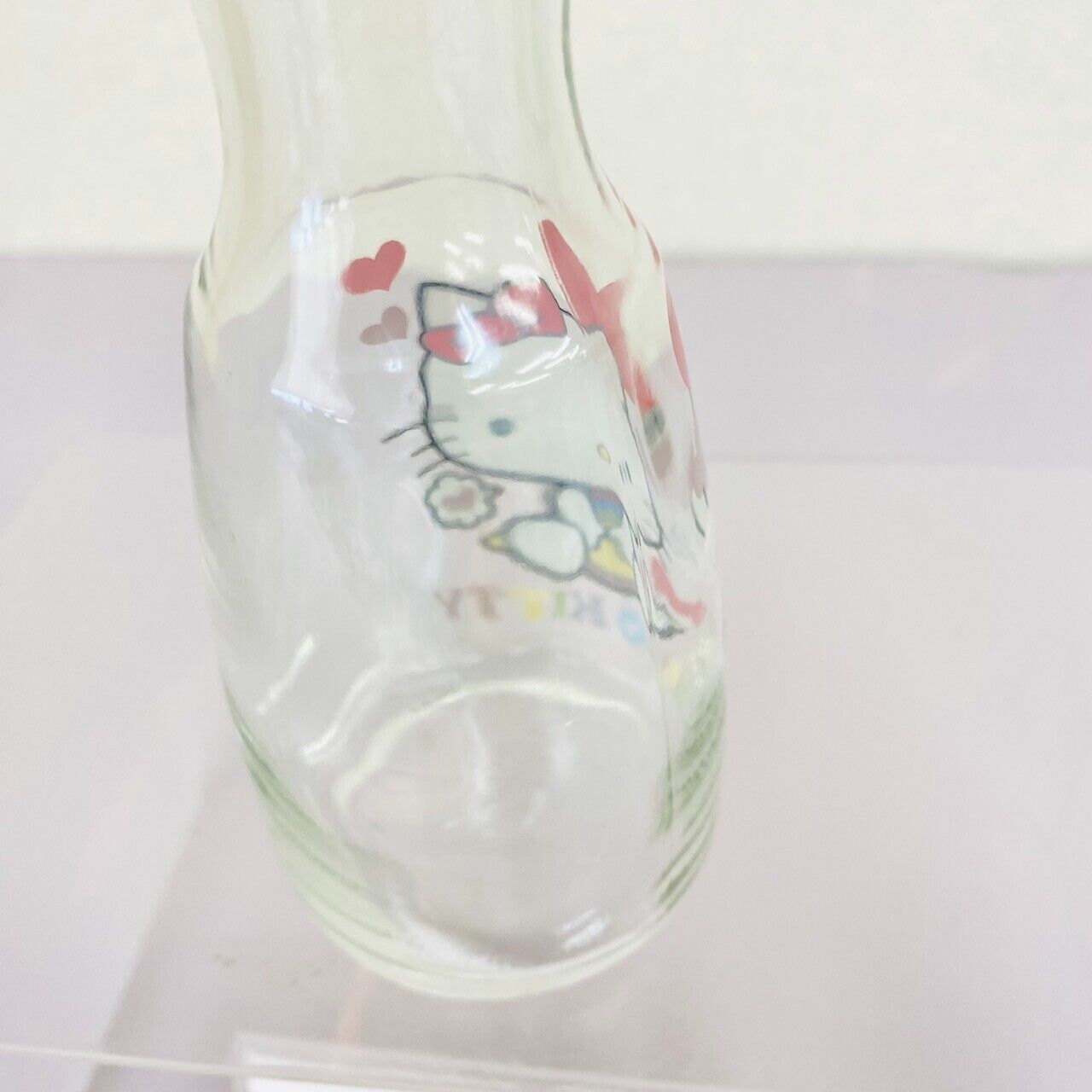 Sanrio Hello Kitty Soy Sauce Bottle Holder Red Cat Glass Kawaii Character Rare