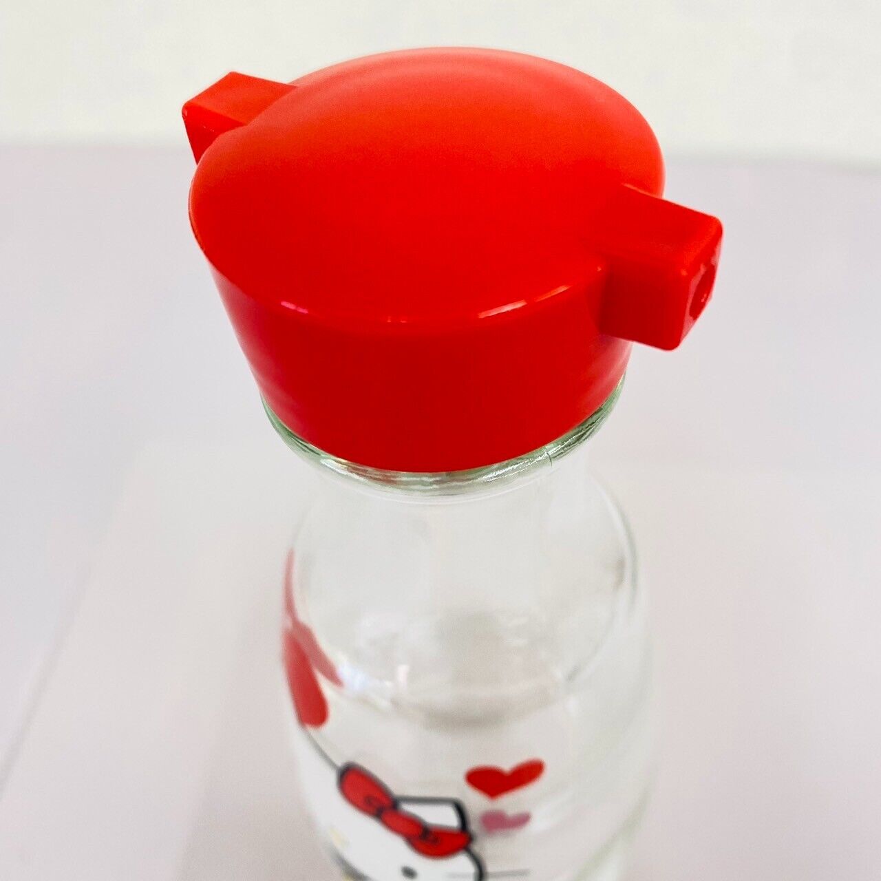 Sanrio Hello Kitty Soy Sauce Bottle Holder Red Cat Glass Kawaii Character Rare