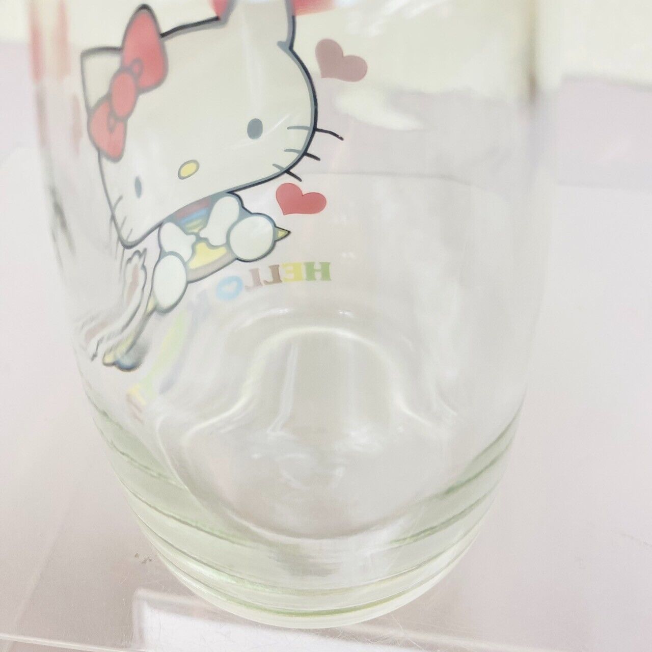 Sanrio Hello Kitty Soy Sauce Bottle Holder Red Cat Glass Kawaii Character Rare