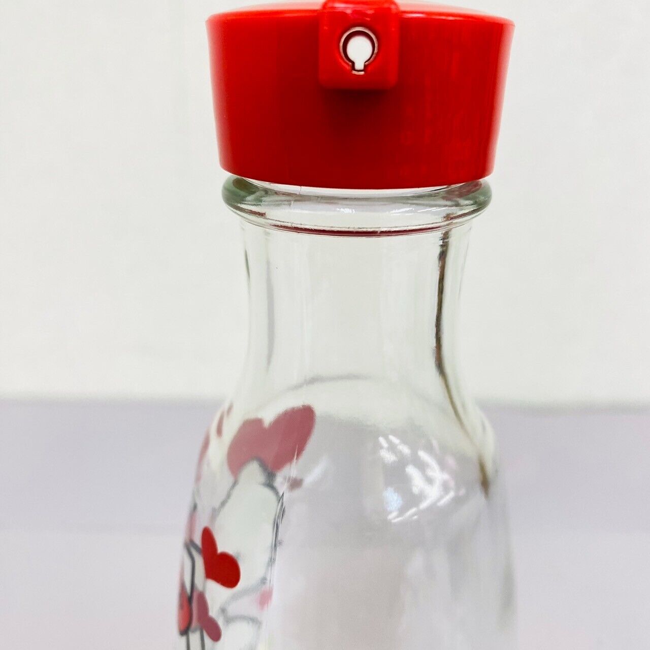 Sanrio Hello Kitty Soy Sauce Bottle Holder Red Cat Glass Kawaii Character Rare