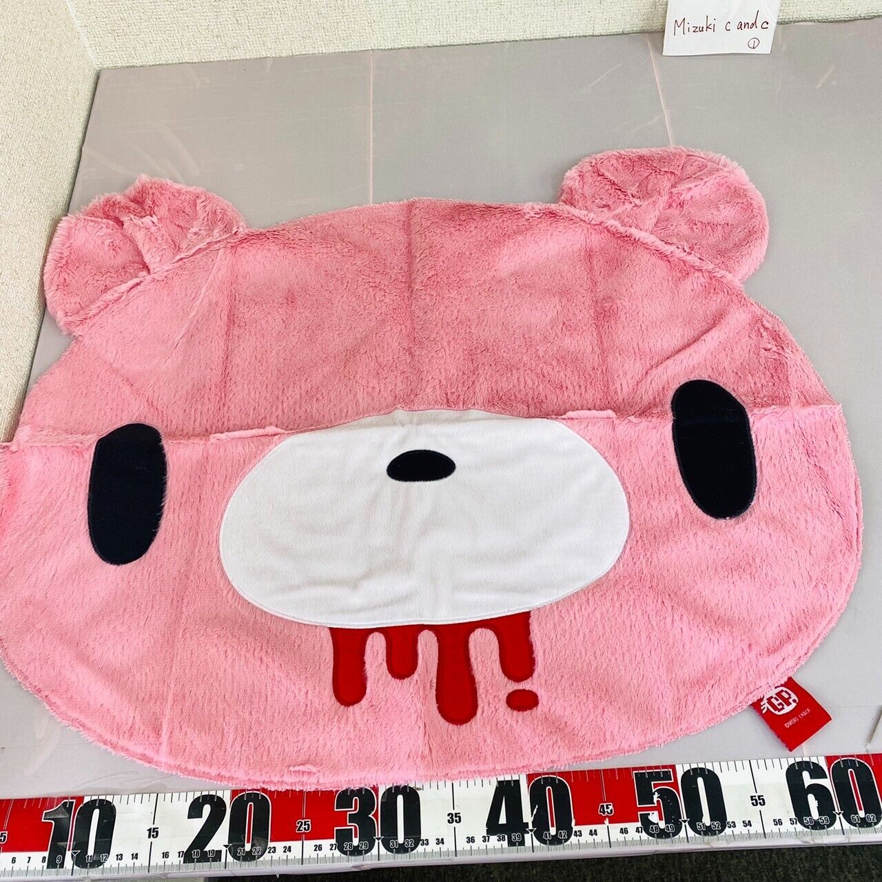 Taito Gloomy Bloody Bear Multi Mat Rug Face Die Cutting Pink Fluffy Prize ChaxGP