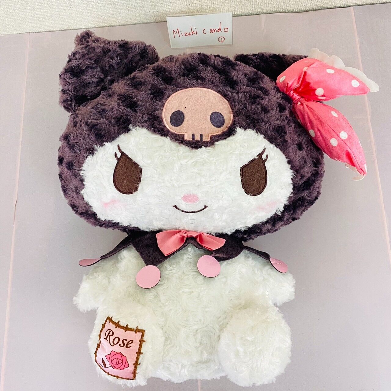 Sanrio Cinnamoroll My Melody Kuromi Big Plush Set 2 Rose Ribbon Soft Stuffed Toy