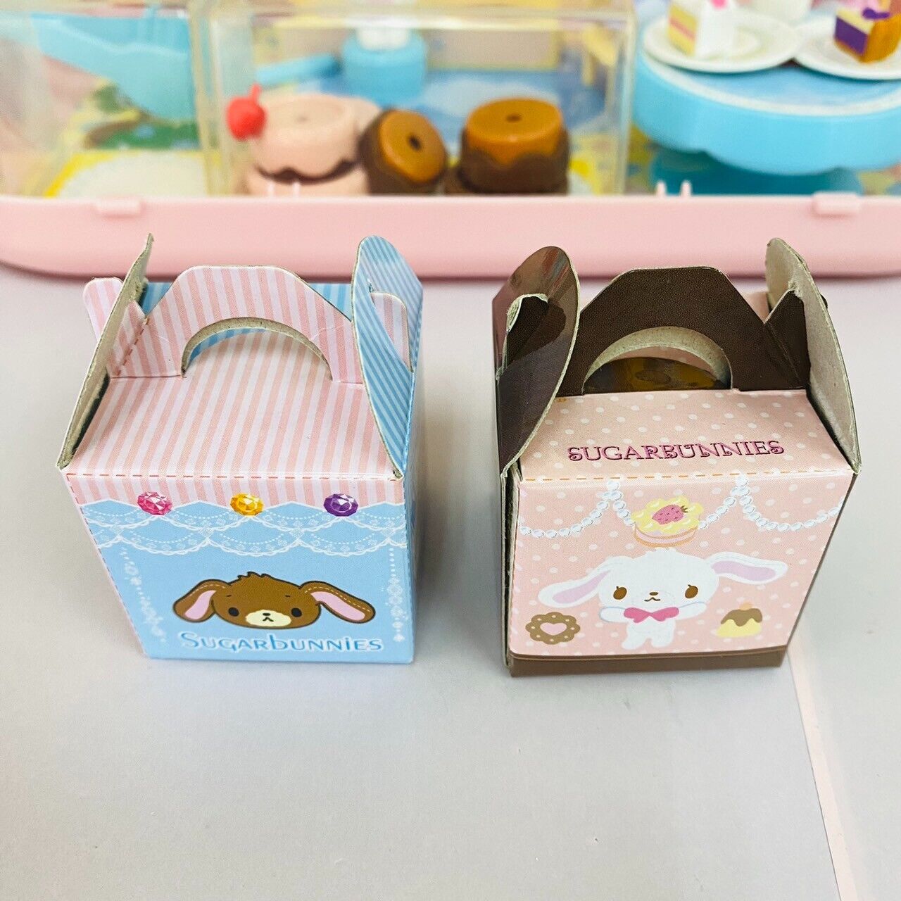 Sanrio Sugar Bunnies Sweets Cake Shop Toy Shirousa Kurousa Rabbit Patissier Rare