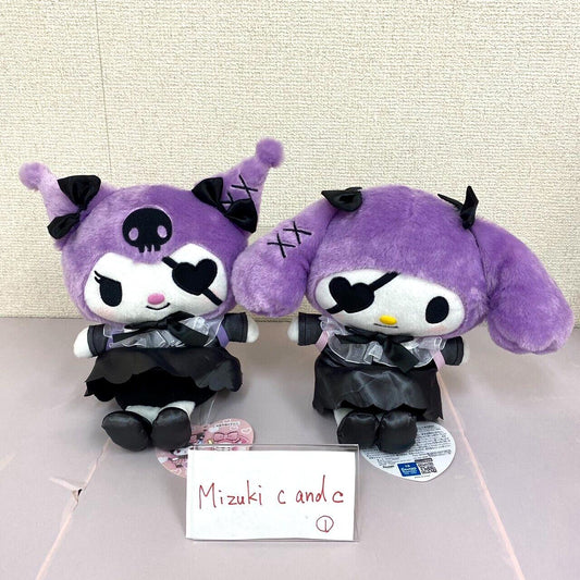 Sanrio My Melody Kuromi Plush Set 2 Oshigoto Series Rabbit Black Purple Soft Toy